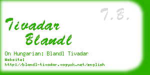 tivadar blandl business card